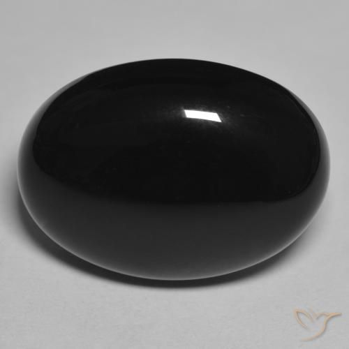 Onice Nero naturale da 20.88 ct, Ovale, Opaco