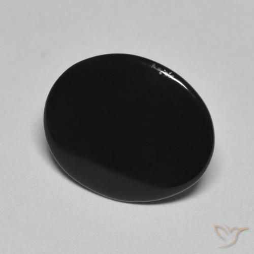 Onice Nero naturale da 3.97 ct, Ovale, Opaco