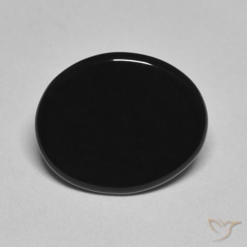 4.22ct Naturale Nero Onice, Ovale, Opaco
