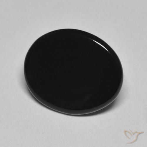 Onice Nero naturale da 4.22 ct, Ovale, Opaco
