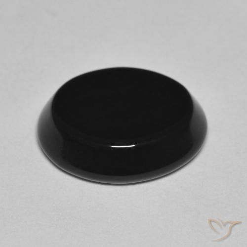 Onice Nero naturale da 4.22 ct, Ovale, Opaco