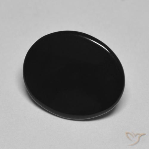 Onice Nero naturale da 4.06 ct, Ovale, Opaco