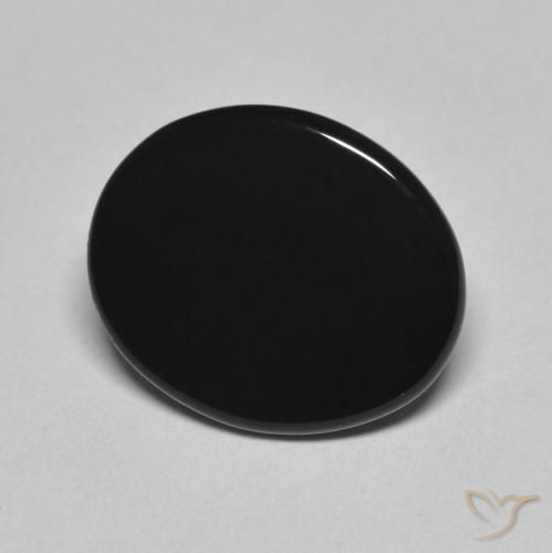 Onice Nero naturale da 4.20 ct, Ovale, Opaco