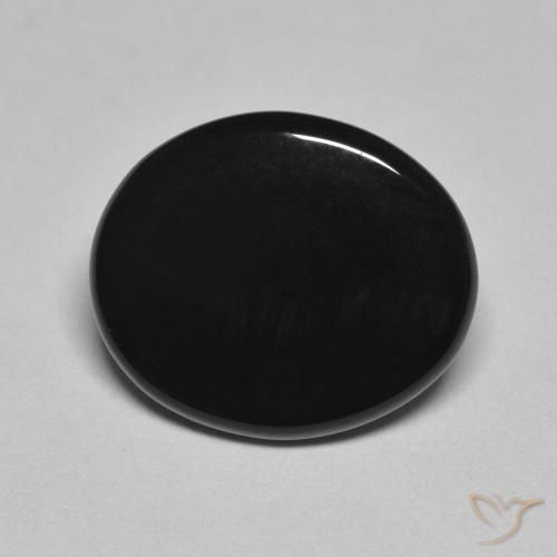 4.26ct Naturale Nero Onice, Ovale, Opaco