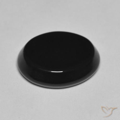 Onice Nero naturale da 4.26 ct, Ovale, Opaco