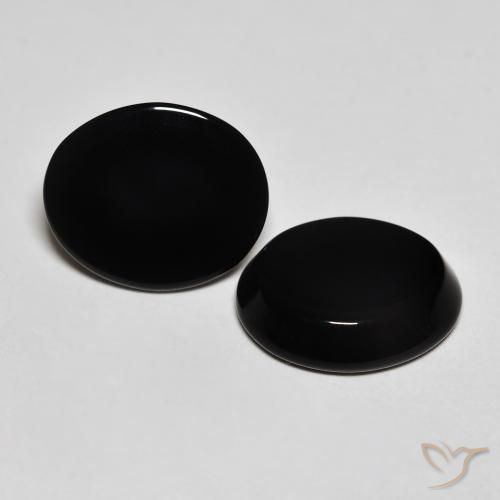 Gemme di Onice Nero naturale da 8.01 ct, Ovale, Opaco