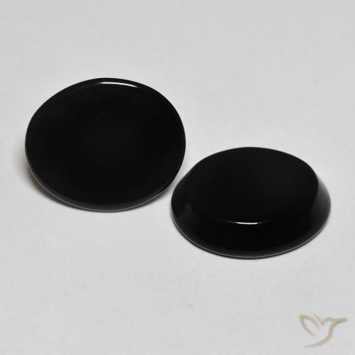 Gemme di Onice Nero naturale da 8.06 ct, Ovale, Opaco