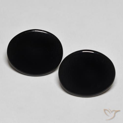 8.07ctw Naturale Nero Onice, Ovale, Opaco