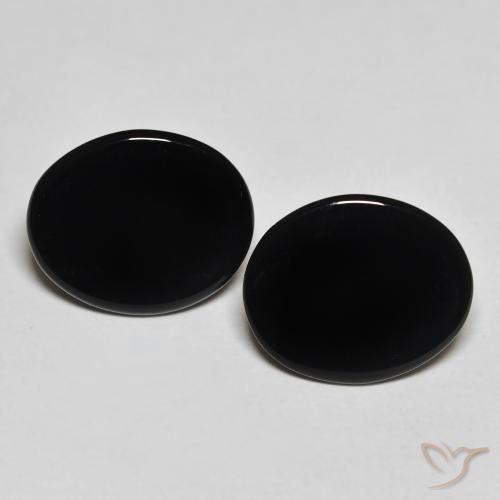 8.25ctw Naturale Nero Onice, Ovale, Opaco