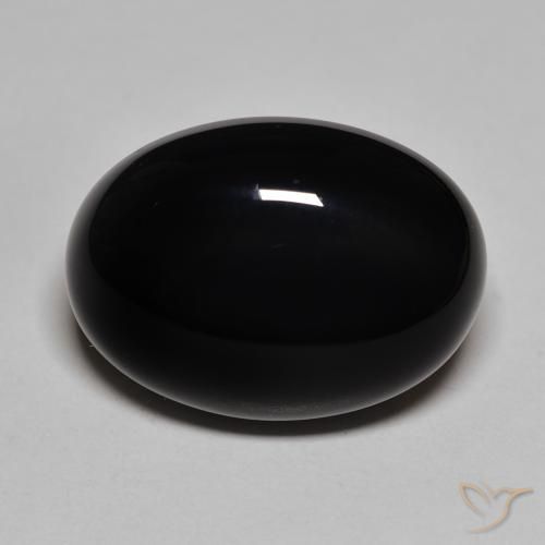 23.37ct Naturale Nero Onice, Ovale, Opaco