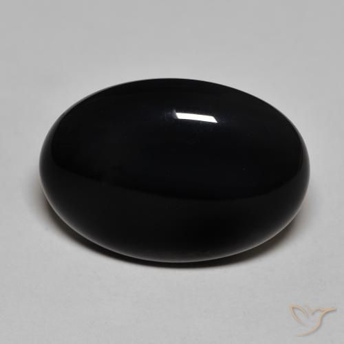 16.43ct Naturale Nero Onice, Ovale, Opaco