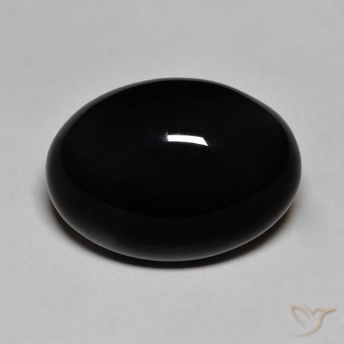 11.40ct Naturale Nero Onice, Ovale, Opaco
