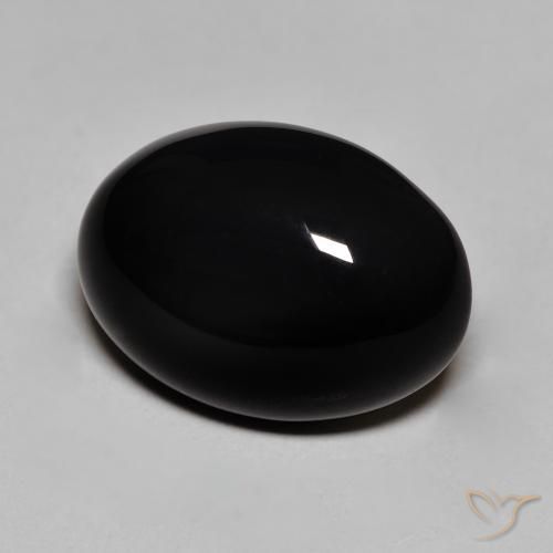 Onice Nero naturale da 11.40 ct, Ovale, Opaco