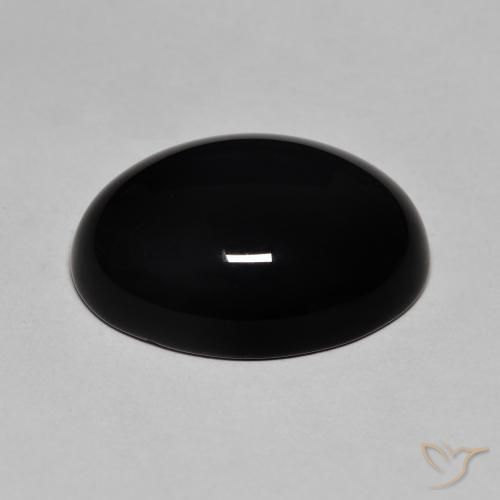 Onice Nero naturale da 11.40 ct, Ovale, Opaco