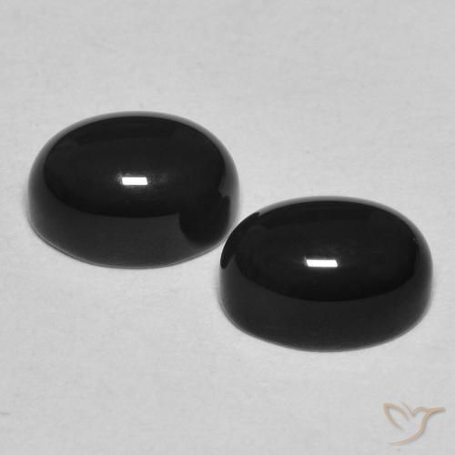 Gemme di Onice Nero naturale da 2.38 ct, Ovale, Opaco