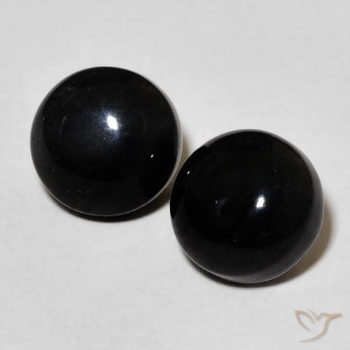 3.10ctw Naturale Nero Onice, Rotondo, Opaco