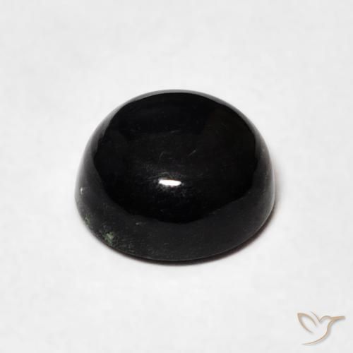 Onice Nero naturale da 1.37 ct, Rotondo, Opaco