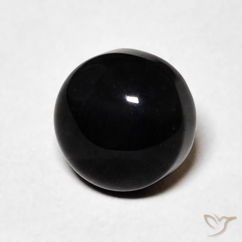 Onice Nero naturale da 1.59 ct, Rotondo, Opaco