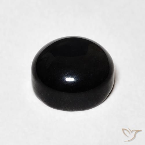 Onice Nero naturale da 1.59 ct, Rotondo, Opaco