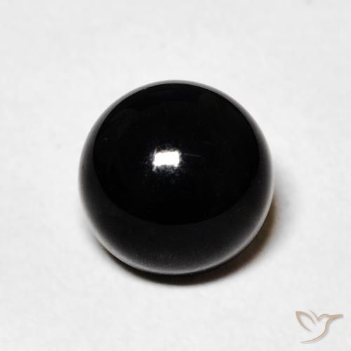 1.48ct Naturale Nero Onice, Rotondo, Opaco