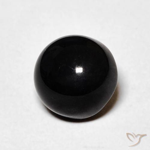 Onice Nero naturale da 1.48 ct, Rotondo, Opaco