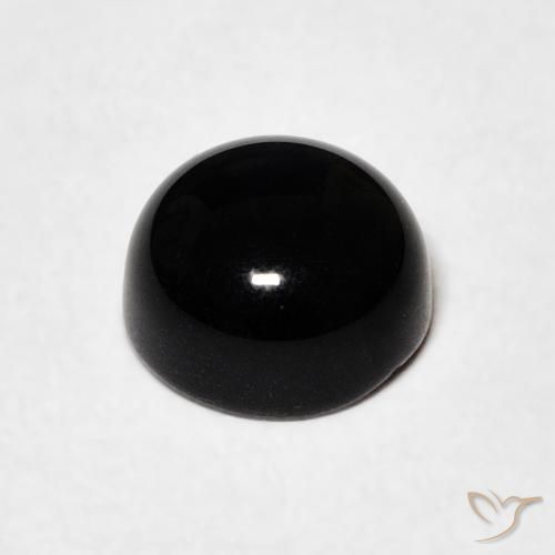 Onice Nero naturale da 1.48 ct, Rotondo, Opaco