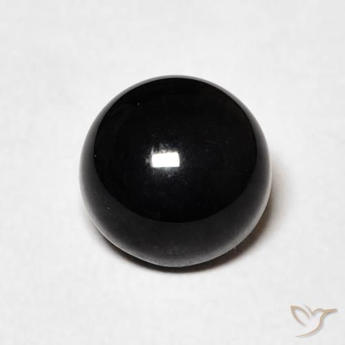 1.23ct Naturale Nero Onice, Rotondo, Opaco
