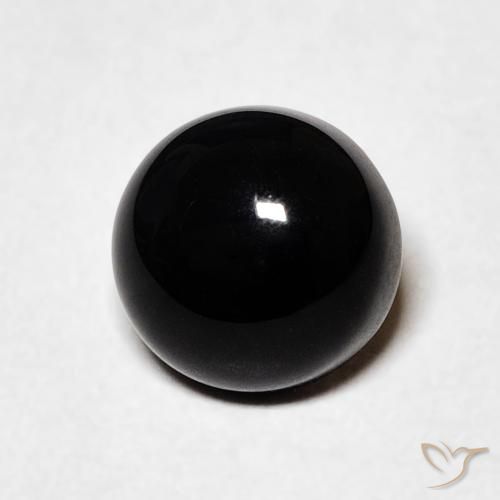 1.61ct Naturale Nero Onice, Rotondo, Opaco