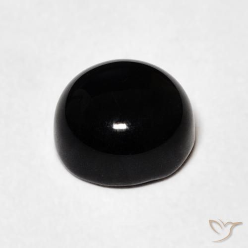 Onice Nero naturale da 1.61 ct, Rotondo, Opaco