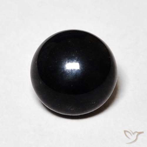 Onice Nero naturale da 1.42 ct, Rotondo, Opaco