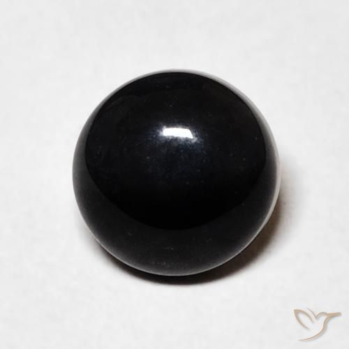 1.58ct Naturale Nero Onice, Rotondo, Opaco