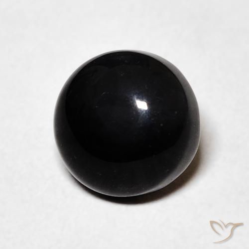 Onice Nero naturale da 1.58 ct, Rotondo, Opaco