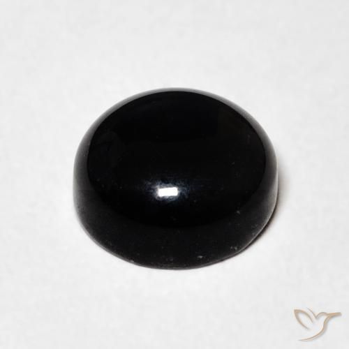 Onice Nero naturale da 1.58 ct, Rotondo, Opaco