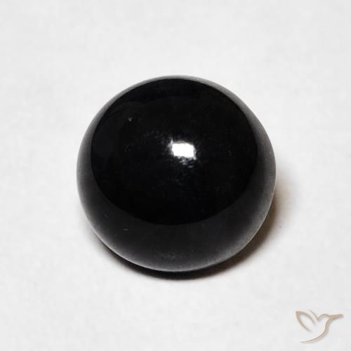 1.34ct Naturale Nero Onice, Rotondo, Opaco