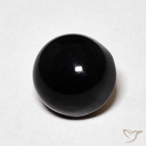 Onice Nero naturale da 1.63 ct, Rotondo, Opaco