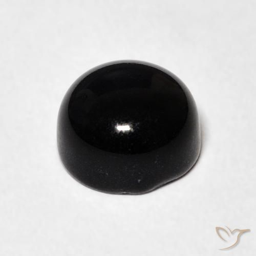 Onice Nero naturale da 1.63 ct, Rotondo, Opaco