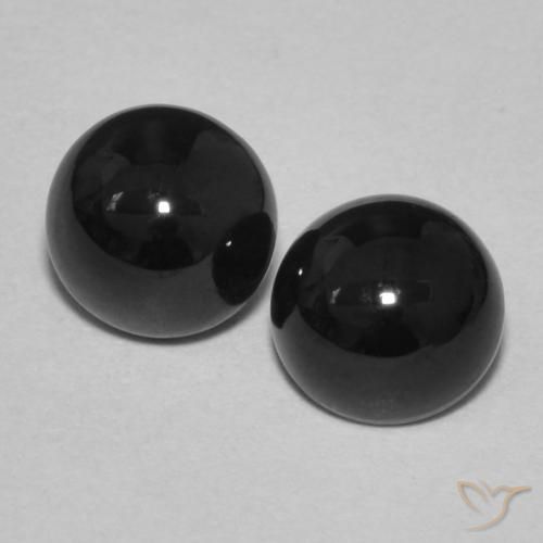 2.11ctw Naturale Nero Onice, Rotondo, Opaco