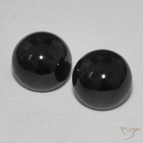1.84ctw Naturale Nero Onice, Rotondo, Opaco