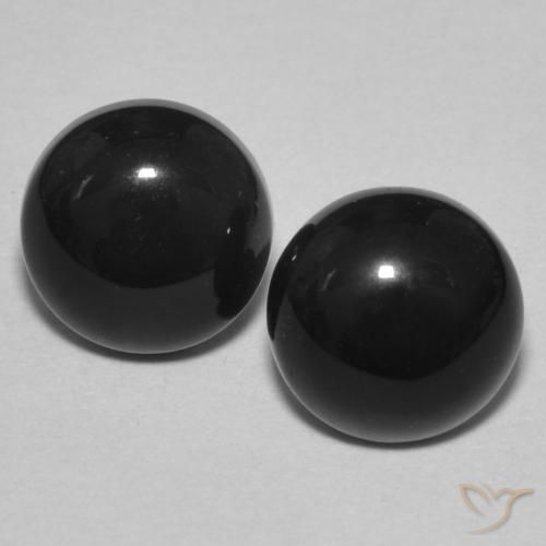2.88ctw Naturale Nero Onice, Rotondo, Opaco, Photo A