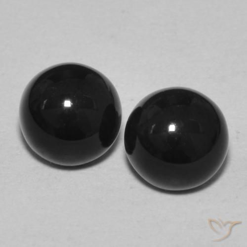 2.31ctw Naturale Nero Onice, Rotondo, Opaco