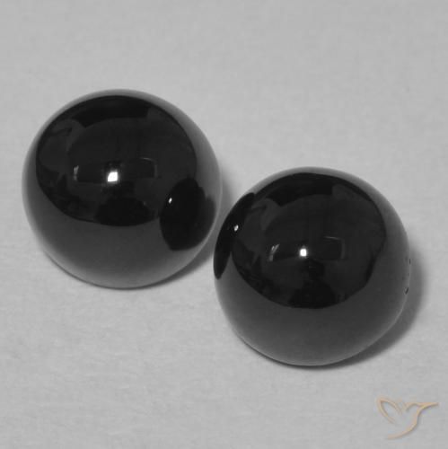 2.05ctw Naturale Nero Onice, Rotondo, Opaco
