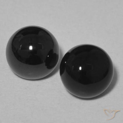 1.78ctw Naturale Nero Onice, Rotondo, Opaco