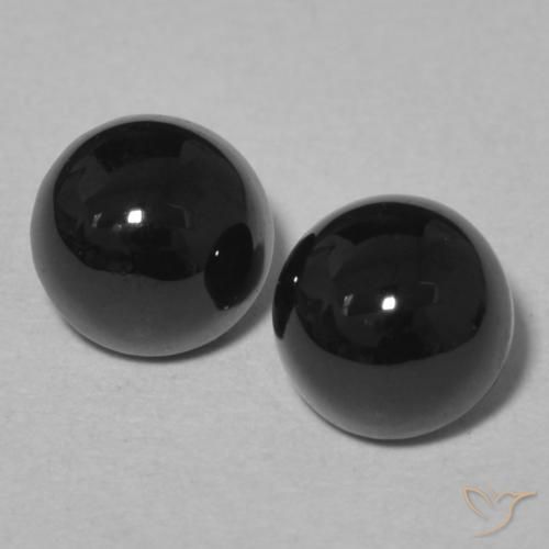 2.26ctw Naturale Nero Onice, Rotondo, Opaco