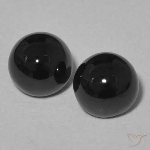 1.96ctw Naturale Nero Onice, Rotondo, Opaco