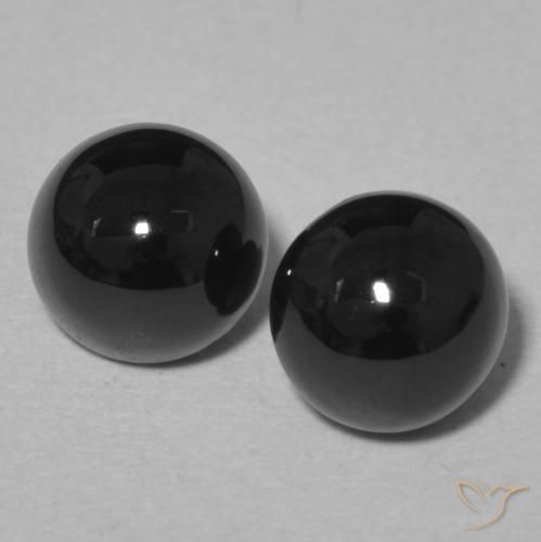 2.11ctw Naturale Nero Onice, Rotondo, Opaco, Photo A