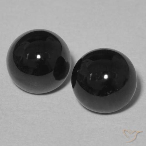 2.19ctw Naturale Nero Onice, Rotondo, Opaco