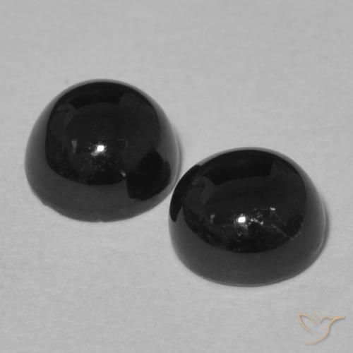 Gemme di Onice Nero naturale da 2.19 ct, Rotondo, Opaco