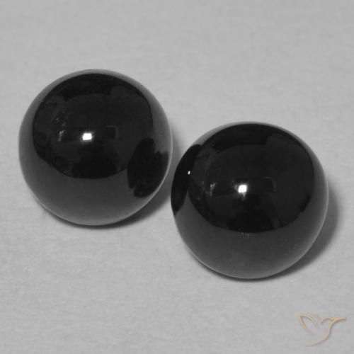 2.14ctw Naturale Nero Onice, Rotondo, Opaco