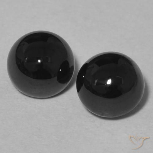 1.99ctw Naturale Nero Onice, Rotondo, Opaco