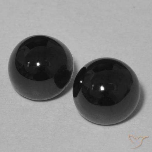 2.19ctw Naturale Nero Onice, Rotondo, Opaco